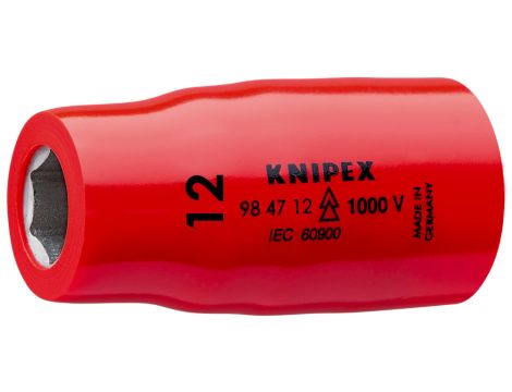 Knipex - Nasadka sześciokątna do śrub z łbem sześciokątnym, Z gniazdem czworokątnym 1/2" - 98 47 12