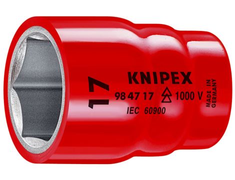 Knipex - Nasadka sześciokątna do śrub z łbem sześciokątnym, Z gniazdem czworokątnym 1/2" - 98 47 27