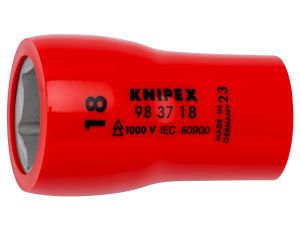 Knipex - Nasadka sześciokątna do śrub z łbem sześciokątnym, Z gniazdem czworokątnym 3/8
