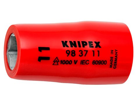 Knipex - Nasadka sześciokątna do śrub z łbem sześciokątnym, Z gniazdem czworokątnym 3/8" - 98 37 11