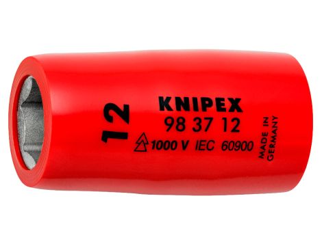 Knipex - Nasadka sześciokątna do śrub z łbem sześciokątnym, Z gniazdem czworokątnym 3/8" - 98 37 12