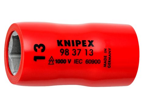 Knipex - Nasadka sześciokątna do śrub z łbem sześciokątnym, Z gniazdem czworokątnym 3/8" - 98 37 13