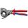 Knipex - Nożyce do kabli, (trójstopniowy mechanizm zapadkowy)  - 95 32 320