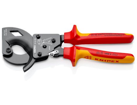 Knipex - Nożyce do kabli, (z mechanizmem zapadkowym)  - 95 36 250