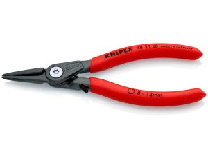 Knipex - Precyzyjne szczypce do pierścieni osadczych, Do montażu pierścieni wewnętrznych w otworach Z wkrętem ustalającym zabezpieczającym przed nadmiernym rozwarciem szczypiec - 48 31 J0
