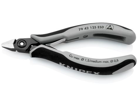 Knipex - Precyzyjne szczypce tnące boczne dla elektroników ESD - 79 42 125 ESD