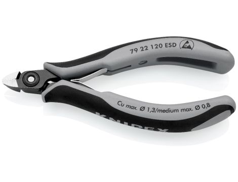 Knipex - Precyzyjne szczypce tnące boczne dla elektroników ESD - 79 22 120 ESD