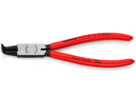 Knipex - Szczypce do pierścieni osadczych sprężynujących, Do montażu pierścieni wewnętrznych w otworach  - 44 21 J21
