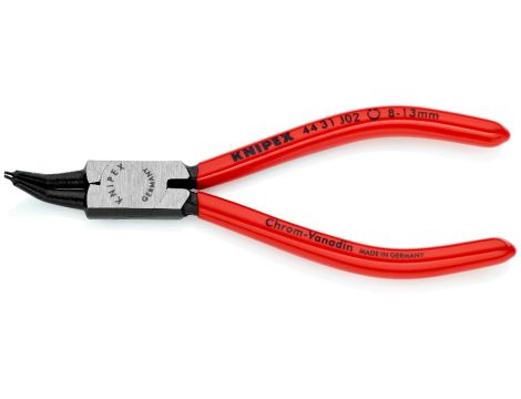 Knipex - Szczypce do pierścieni osadczych sprężynujących, Do montażu pierścieni wewnętrznych w otworach Wygięte pod kątem 45° - 44 31 J02