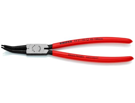 Knipex - Szczypce do pierścieni osadczych sprężynujących, Do montażu pierścieni wewnętrznych w otworach Wygięte pod kątem 45° - 44 31 J32