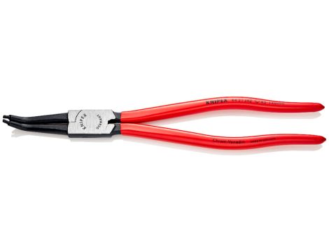 Knipex - Szczypce do pierścieni osadczych sprężynujących, Do montażu pierścieni wewnętrznych w otworach Wygięte pod kątem 45° - 44 31 J42