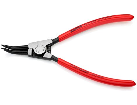 Knipex - Szczypce do pierścieni osadczych sprężynujących, Do montażu pierścieni zewnętrznych na wałach Wygięte pod kątem 45° - 46 31 A22