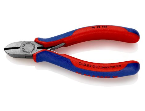 Knipex - Szczypce tnące boczne, Dla elektromechaników  - 76 12 125