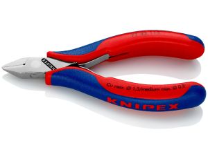 Knipex - Szczypce tnące boczne dla elektroników, Ze złączem wsuwkowym  - 77 42 115