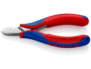 Knipex - Szczypce tnące boczne dla elektroników, Ze złączem wsuwkowym  - 77 22 115