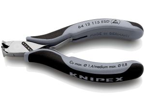 Knipex - Szczypce tnące czołowe dla elektroników ESD - 64 12 115 ESD