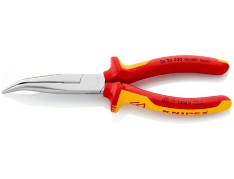 Knipex - Szczypce tnące półokrągłe, (wydłużone typu "bociani dziób")  - 26 26 200