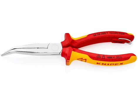 Knipex - Szczypce tnące półokrągłe, (wydłużone typu "bociani dziób")  - 26 26 200 T