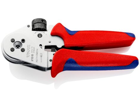 Knipex - Szczypce z matrycą czterotrzpieniową do zagniatania styków wtykowych okrągłych - 97 52 63