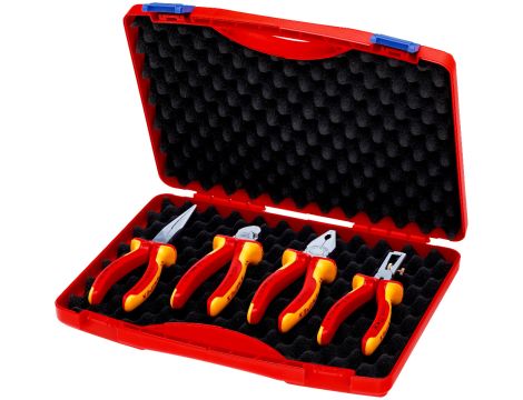 Knipex - Walizka narzędziowa RED Electro Set 1 dla elektryków, Zestaw 4-częściowy  - 00 20 15