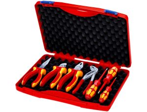 Knipex - Walizka narzędziowa RED Electro Set 2 dla elektryków, 7-częściowa  - 00 21 15