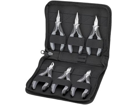 Knipex - Zestaw narzędzi dla elektroników, Z narzędziami do prac przy podzespołach elektronicznych 6-częściowy - 00 20 17