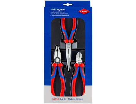Knipex - Zestaw szczypiec do prac warsztatowych i serwisowych, 1 x 03 02 180, 1 x 26 12 200, 1 x 70 02 160  - 00 20 11