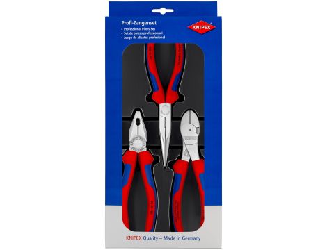 Knipex - Zestaw szczypiec do prac warsztatowych i serwisowych, 1 x 26 15 200, 1 x 03 05 180, 1 x 74 05 180  - 00 20 11 V01