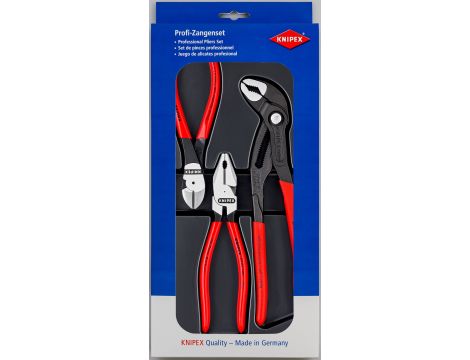 Knipex - Zestaw szczypiec Power-Pack, 1x 02 01 180, 1x 87 01 250, 1x 74 01 160  - 00 20 10