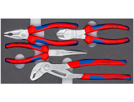 Knipex - Zestaw szczypiec, We wkładce piankowej Zestaw 4-częściowy - 00 20 01 V17