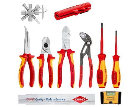 Knipex - Zestaw uniwersalny dla elektryków 1, 10 częśc  - 00 20 90 V01