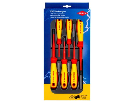 Knipex - Zestaw wkrętaków VDE, Phillips® / Pozidriv® 6-częściowy - 00 20 12 V03