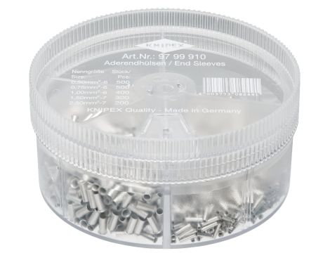 Knipex - Zestawy w pudełku, Z tulejkami kablowymi izolowanymi 5-częściowy - 97 99 910