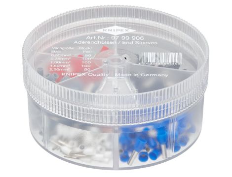 Knipex - Zestawy w pudełku, Z tulejkami kablowymi izolowanymi 5-częściowy - 97 99 906