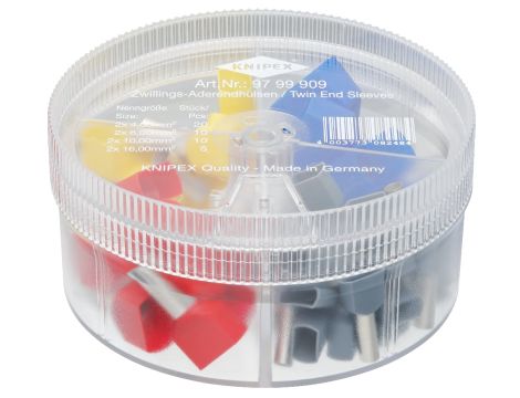 Knipex - Zestawy w pudełku, Z tulejkami kablowymi izolowanymi Zestaw 4-częściowy - 97 99 909