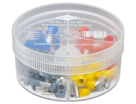 Knipex - Zestawy w pudełku, Z tulejkami kablowymi izolowanymi Zestaw 4-częściowy - 97 99 907