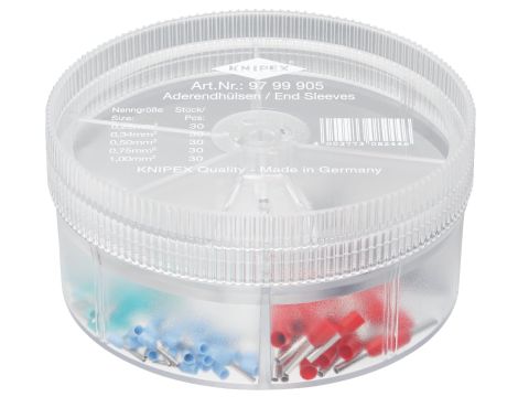 Knipex - Zestawy w pudełku, Ze 150 tulejkami kablowymi  - 97 99 905