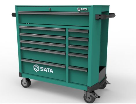 Sata - WÓZEK NARZĘDZIOWY 11 SZUFLAD ST95114G PRO ZIELONY + 368 NARZĘDZI W PIANKACH - ST95114G-PRO_368