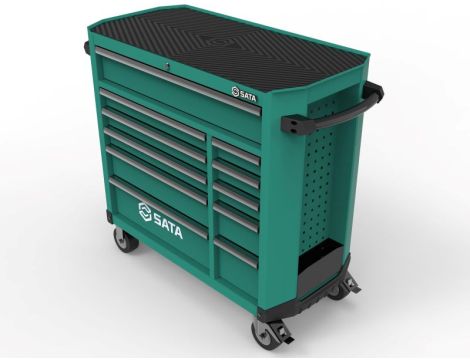 Sata - WÓZEK NARZĘDZIOWY 11 SZUFLAD ST95114G PRO ZIELONY BEZ WYPOSAŻENIA - ST95114G-PRO