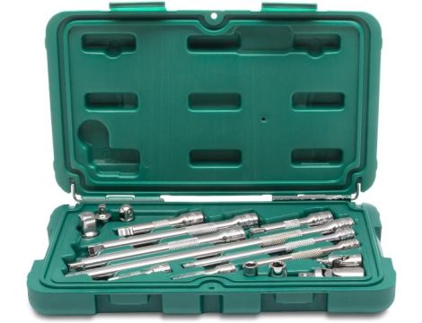 Sata - ZESTAW 16 CZĘŚCIOWY AKCESORIÓW I PRZEDŁUŻEK 1/4", 3/8"  - ST09545G