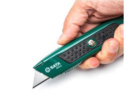 Sata - NÓŻ BEZPIECZNY Z AUTOMATYCZNIE CHOWANYM OSTRZEM, OSTRZE WYSUWANE  19X60 MM - ST93442SC