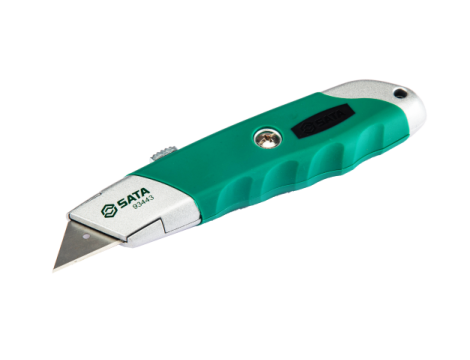 Sata - NÓŻ Z RĘKOJEŚCIĄ ZE STOPU CYNKU, OSTRZE WYSUWANE 19X60MM, DO ZASTOSOWAŃ PROFESJONALNYCH - ST93443SC