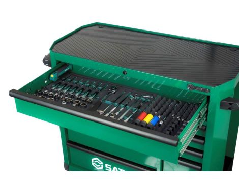 Sata - WÓZEK NARZĘDZIOWY 11 SZUFLAD ST95114G PRO ZIELONY + 503 NARZĘDZIA - ST95114G-PRO_503