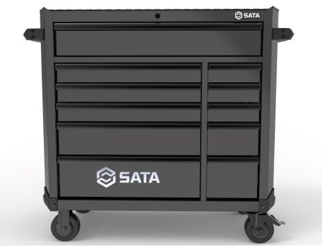 Sata - WÓZEK NARZĘDZIOWY 11 SZUFLAD ST95114G PRO CZARNY + 368 NARZĘDZI W PIANKACH - ST95114G-B-PRO_368