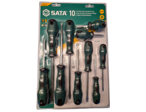 Sata - ZESTAW 10 WKRĘTAKÓW PHILLIPS I PŁASKIE SERIA T - ST09303ME_XX
