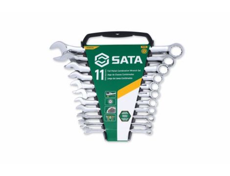 Sata - ZESTAW 11 KLUCZY PŁASKO-OCZKOWYCH NA PANELU - ST09022SJ