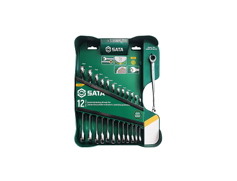 Sata - ZESTAW 12 KLUCZY PŁASKO-OCZKOWYCH Z PODWÓJNĄ GRZECHOTKĄ I KLUCZEM XL X-BEAM Z GRZECHOTKĄ - ST09066PL