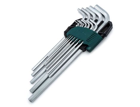 Sata - ZESTAW 12 KLUCZY TRZPIENIOWYCH 6-KĄT.EXTRA DŁ. CAL - ST09104SJ