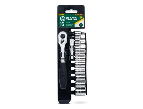 Sata - ZESTAW 13 KLUCZY NASADOWYCH 1/4" NA PANELU - ST09521G