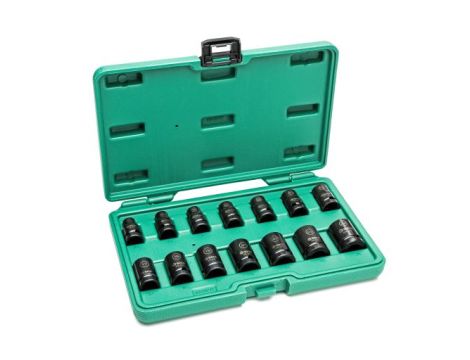 Sata - ZESTAW 14  NASADEK UDAROWYCH CIENKOŚCIENNYCH 1/2" METRYCZNYCH W WALIZCE - ST34397T